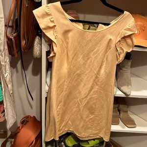 Peach/ form fitting/ midi dress/worn once